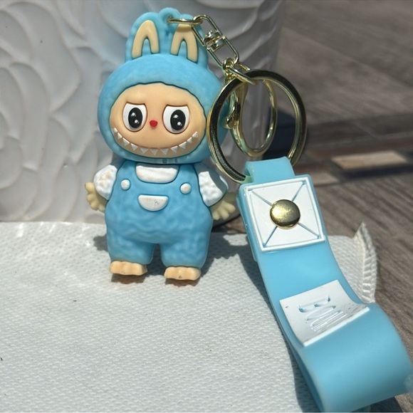 Adorable Blue Bunny Labubu Keychain NEW with Tags - Picture 2 of 3